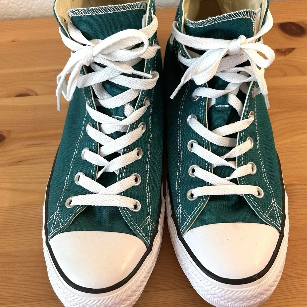 Converse Shoes Mens 10.5 Womens 12.5 CT All Star Hi Sneakers 151172C Teal Green - Picture 6 of 7